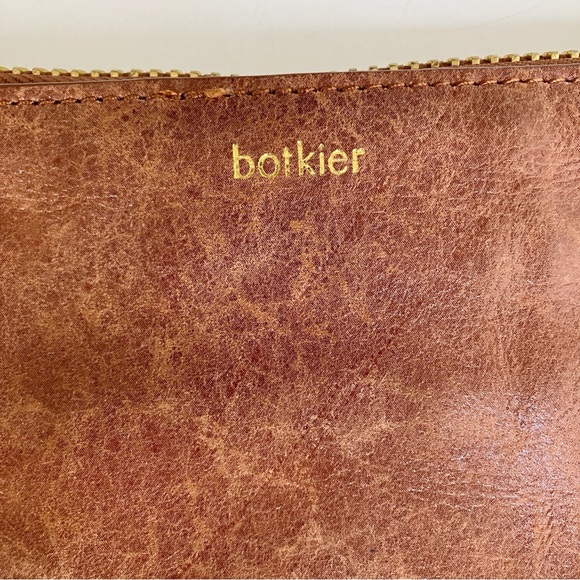 Botkier Mini Trigger Bag Brown Leather Crossbody Bag Moto Zippers Pockets Travel - Picture 3 of 11